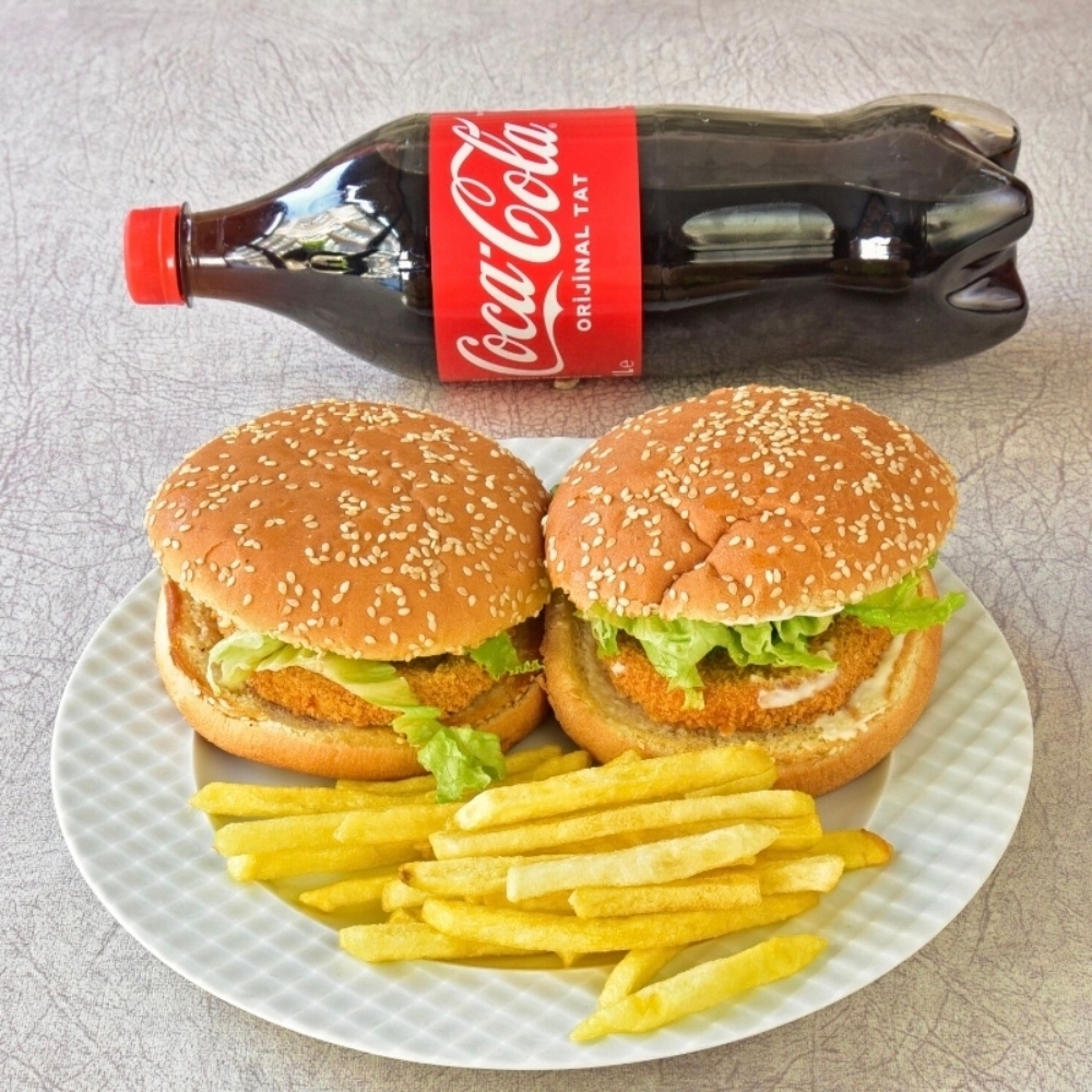2 li Tavuk Hamburger/ 1 lt kola