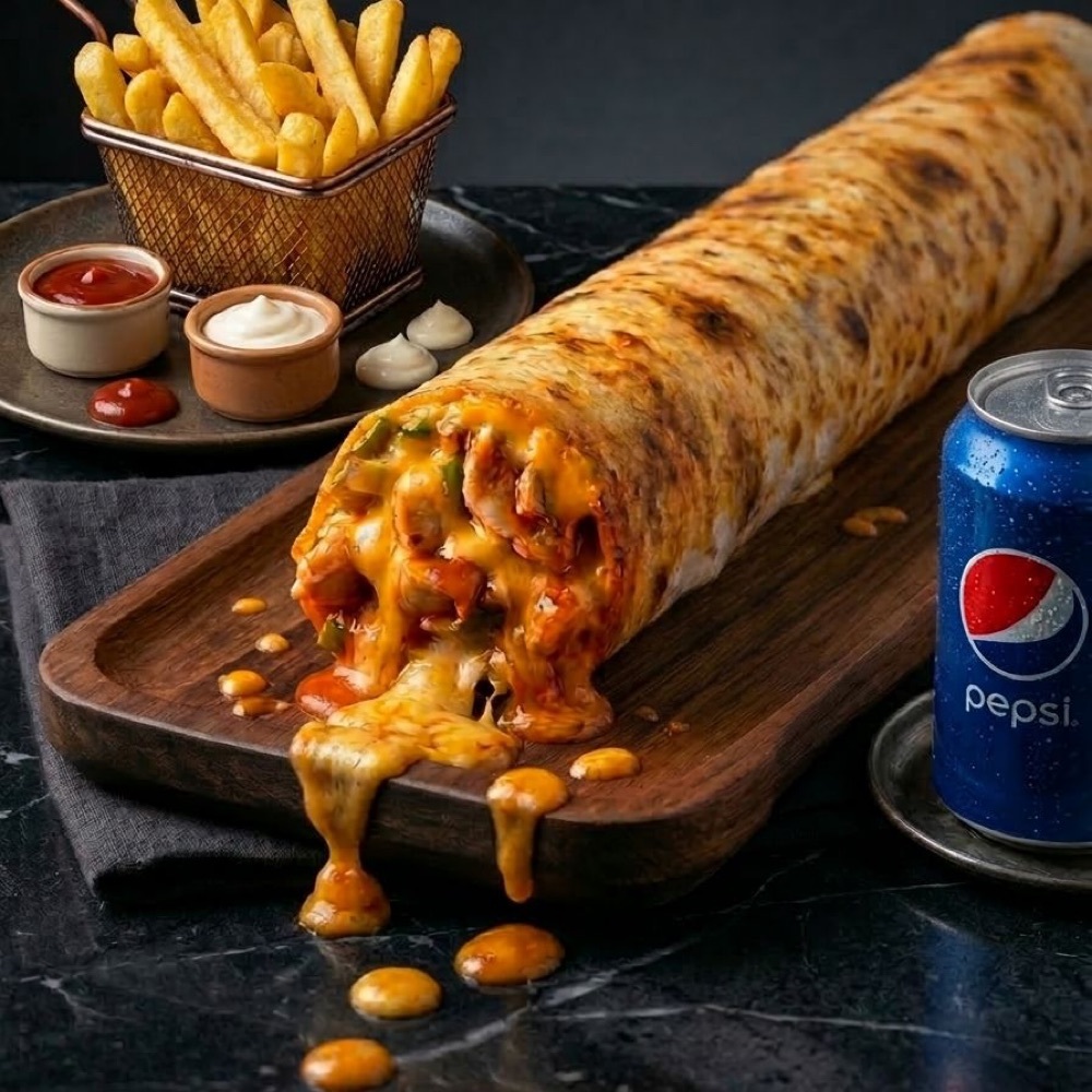 Tavuk Dürüm Cheddarlı Kola Menü ( 100 Gr )