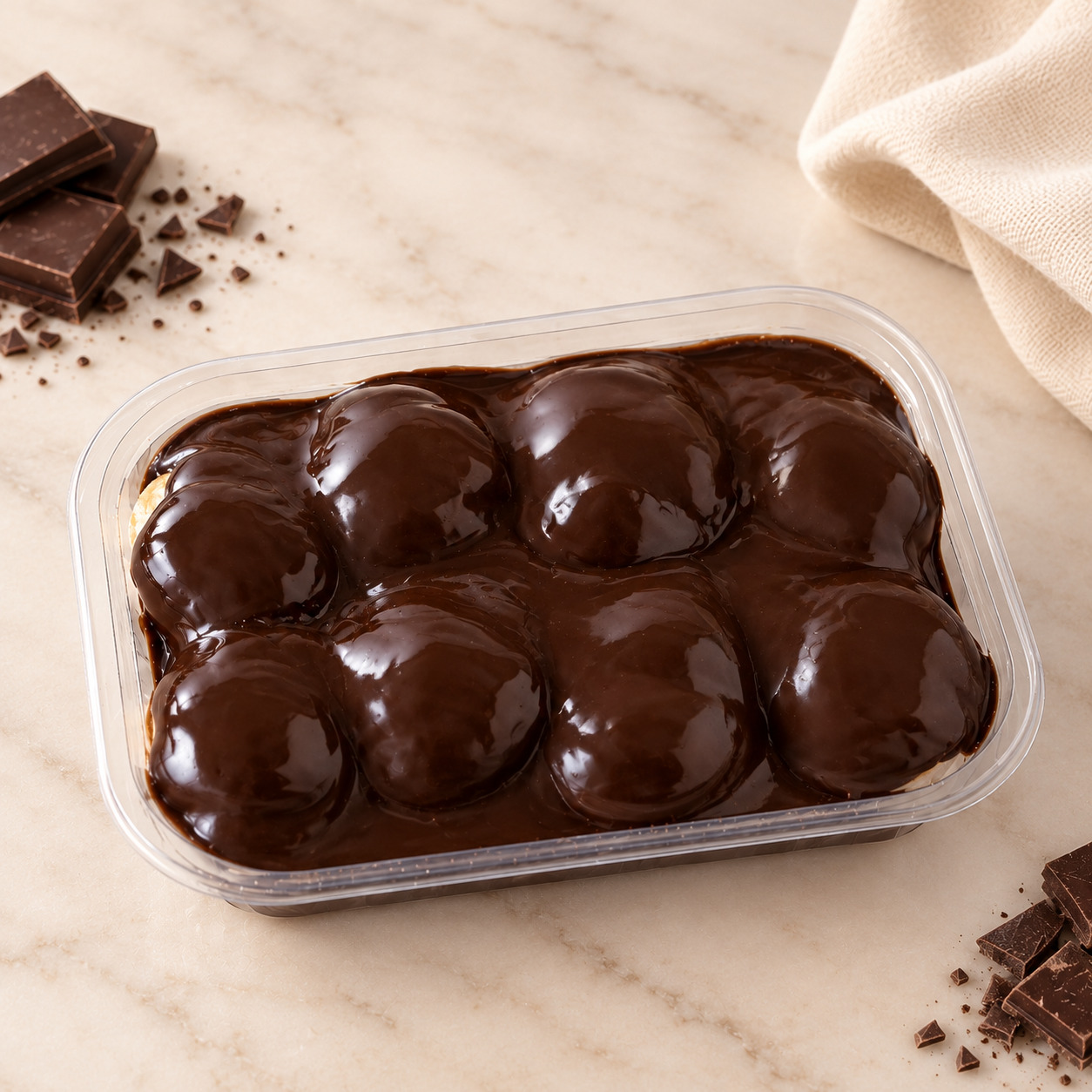 Belçika çikolatalı Profiterol (8 Top)(500 gr)