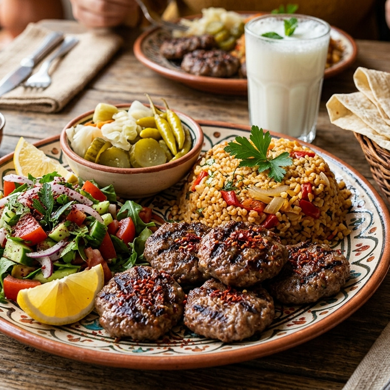 1.5 Porsiyon Köfte 7 adet+çiğ köfte