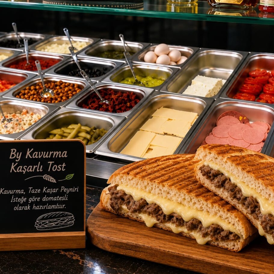 Kavurma Kaşarlı Tost