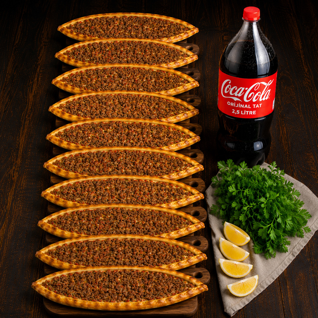 10 Adet Kıymalı + 2,5 Litre Coca Cola