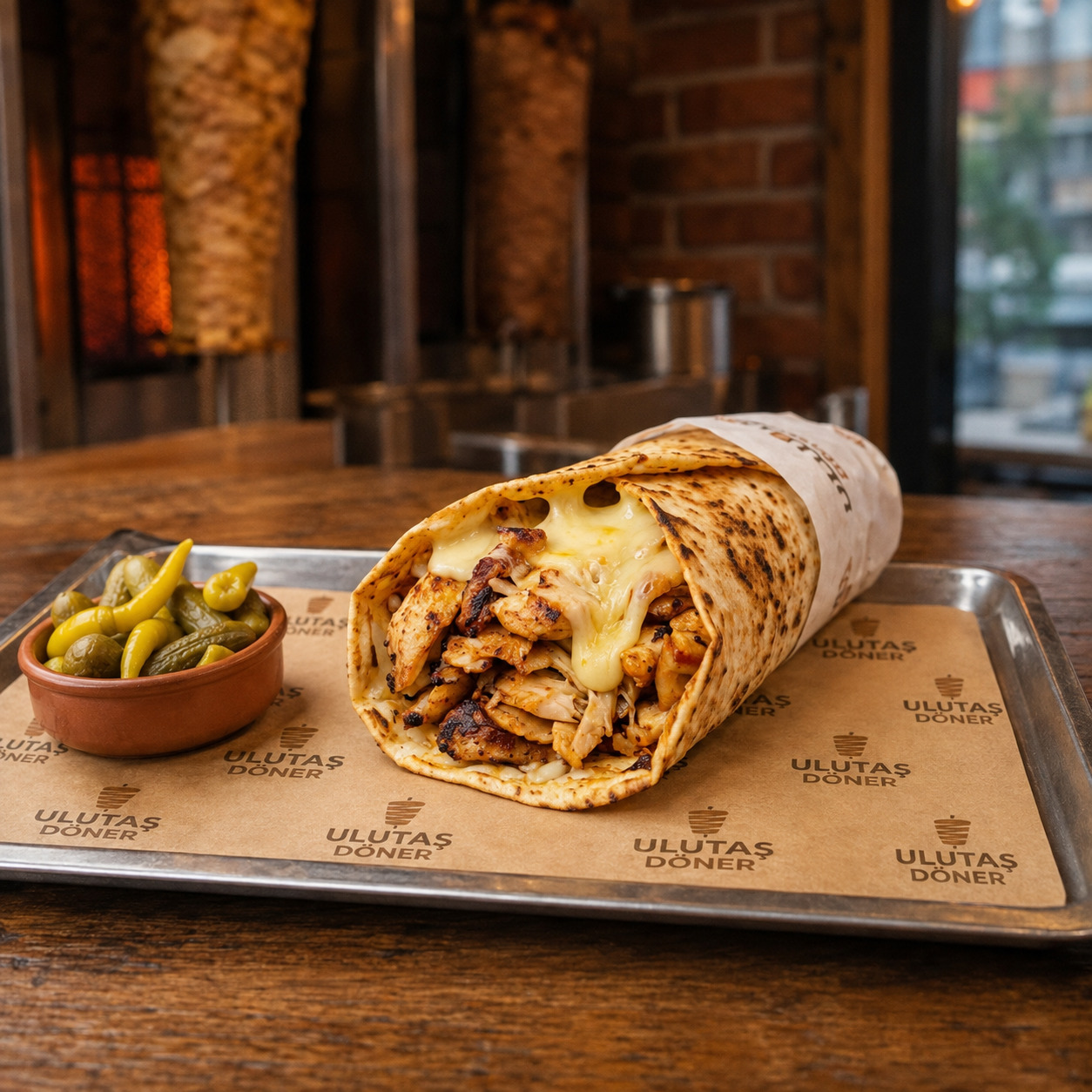 Kaşarlı Tavuk Döner Dürüm