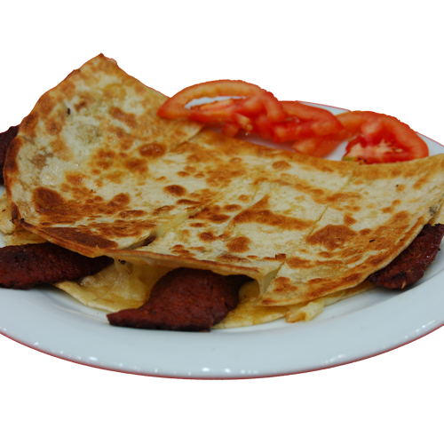 Lavaş Ekmeğine Sucuklu Kaşarlı Tost