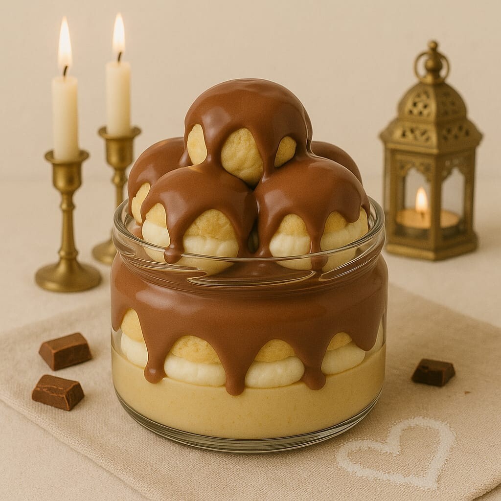 Sütlü Çikolatalı Kavanoz Profiterol