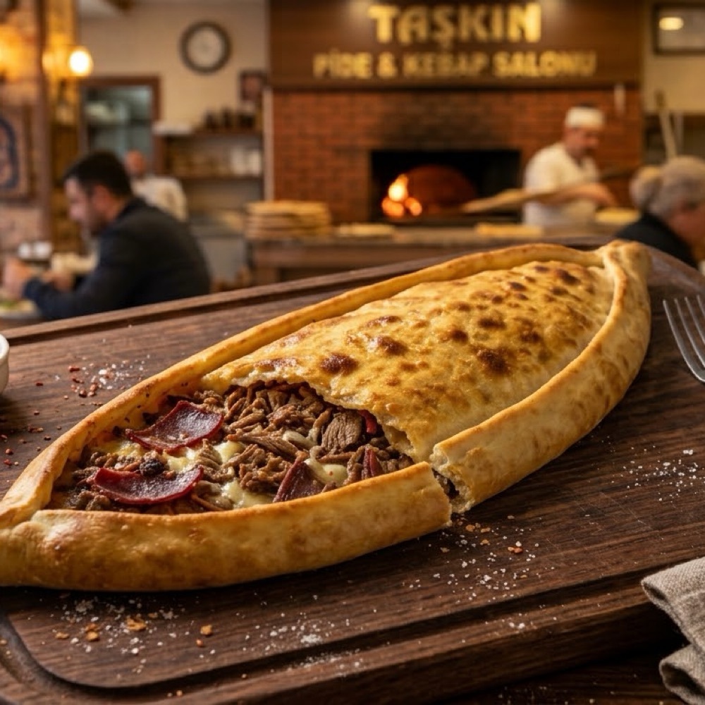 Pastırmalı Kavurmalı Pide