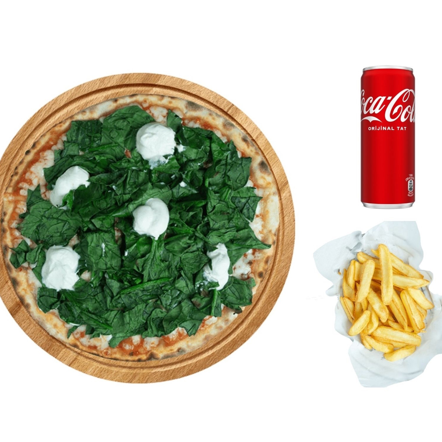 Ispanak Ricotta Pizza (Büyük)