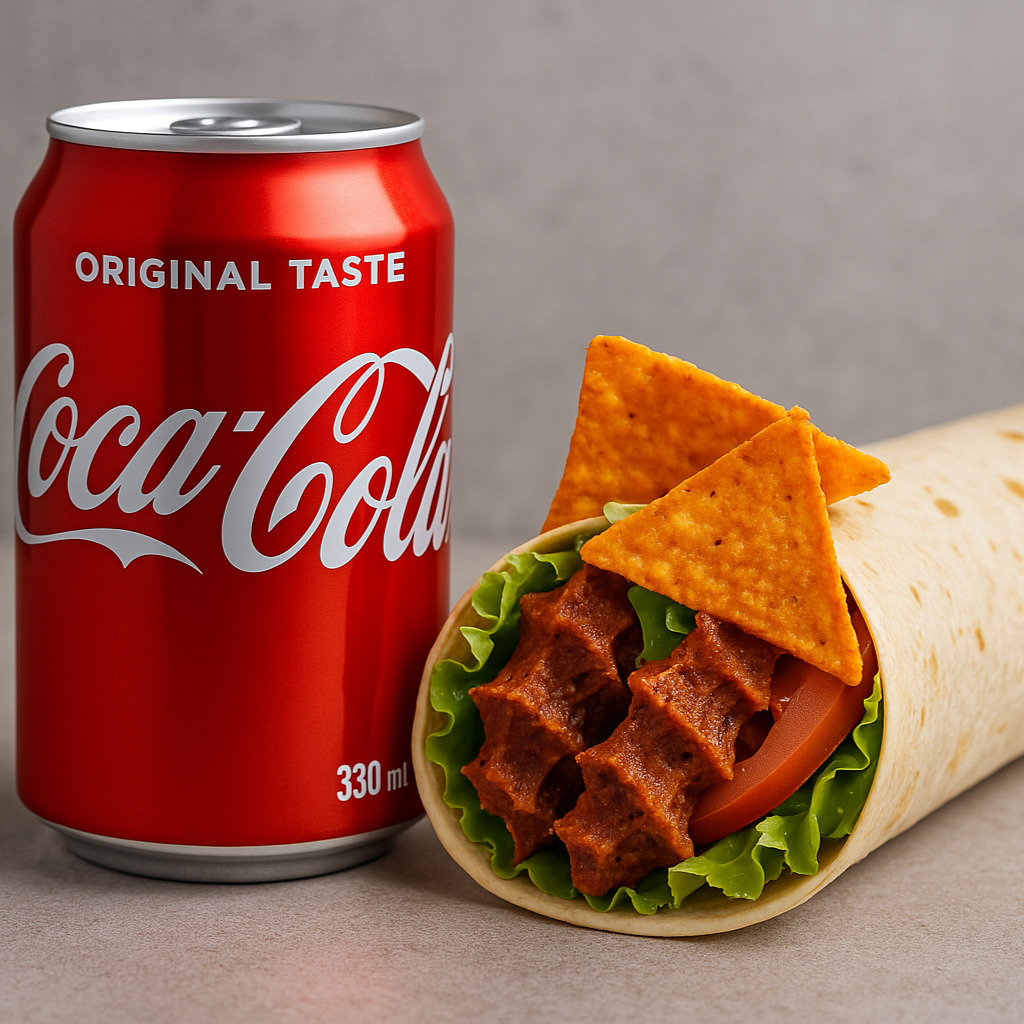 Doritoslu Double Dürüm (200 gr.) + Coca cola + Tatlı