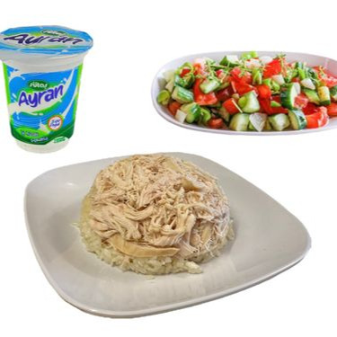 Tavuklu pilav & Salata& Ayran