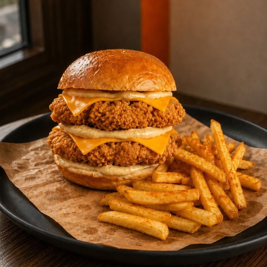 Double Basic V Tavuk Burger