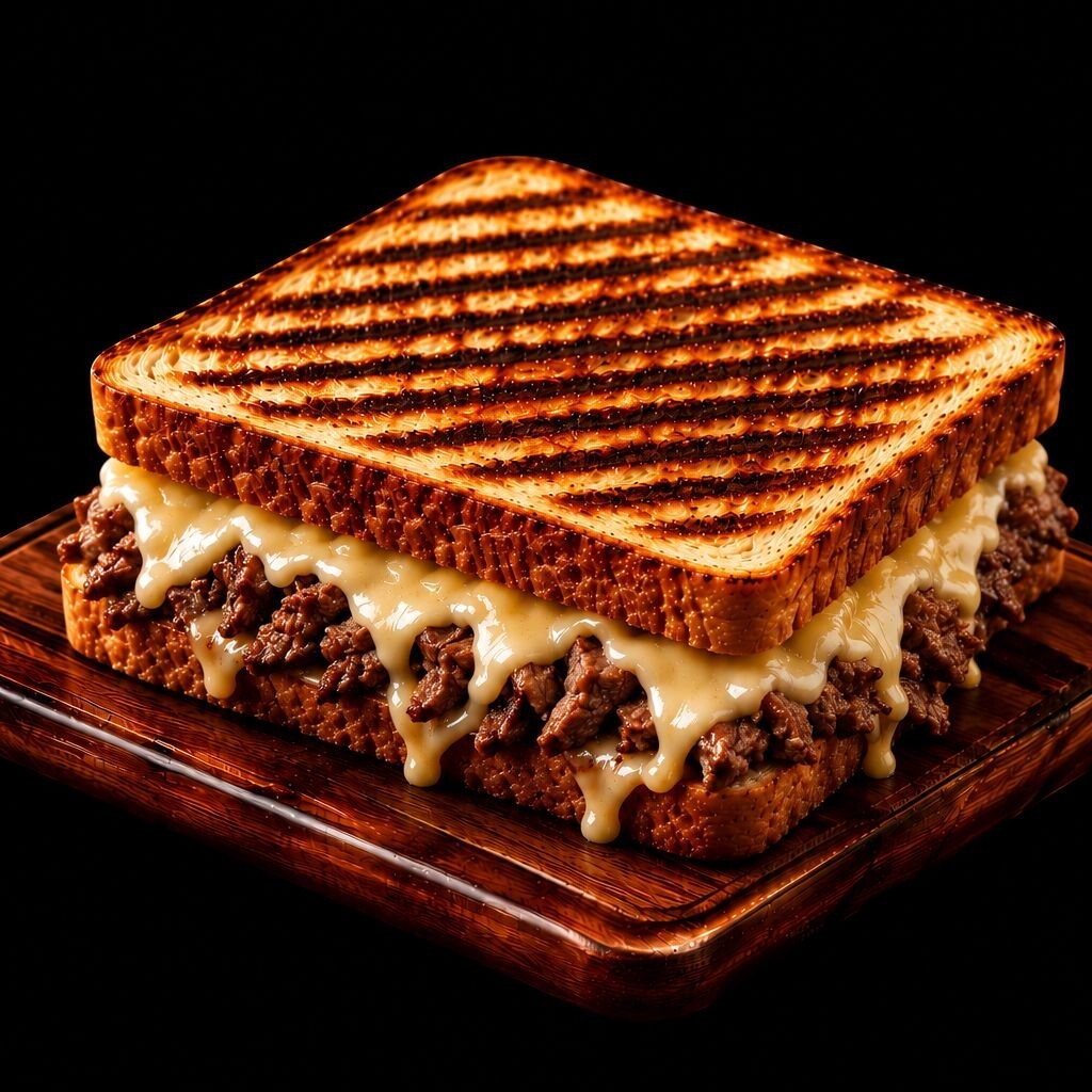 Kavurmalı Kaşarlı Tost
