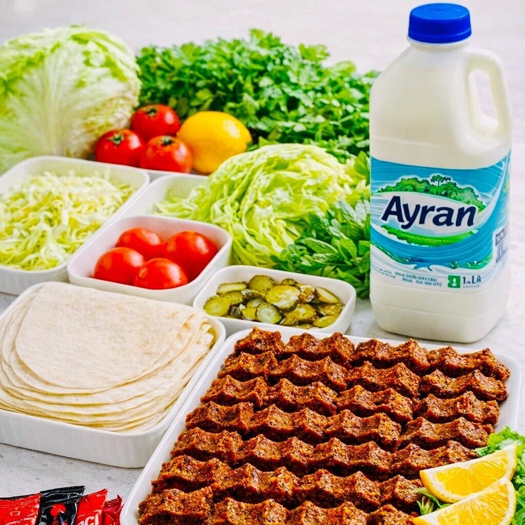 Porsiyon Çiğ Köfte (750 Gr) + 1 Litre Ayran