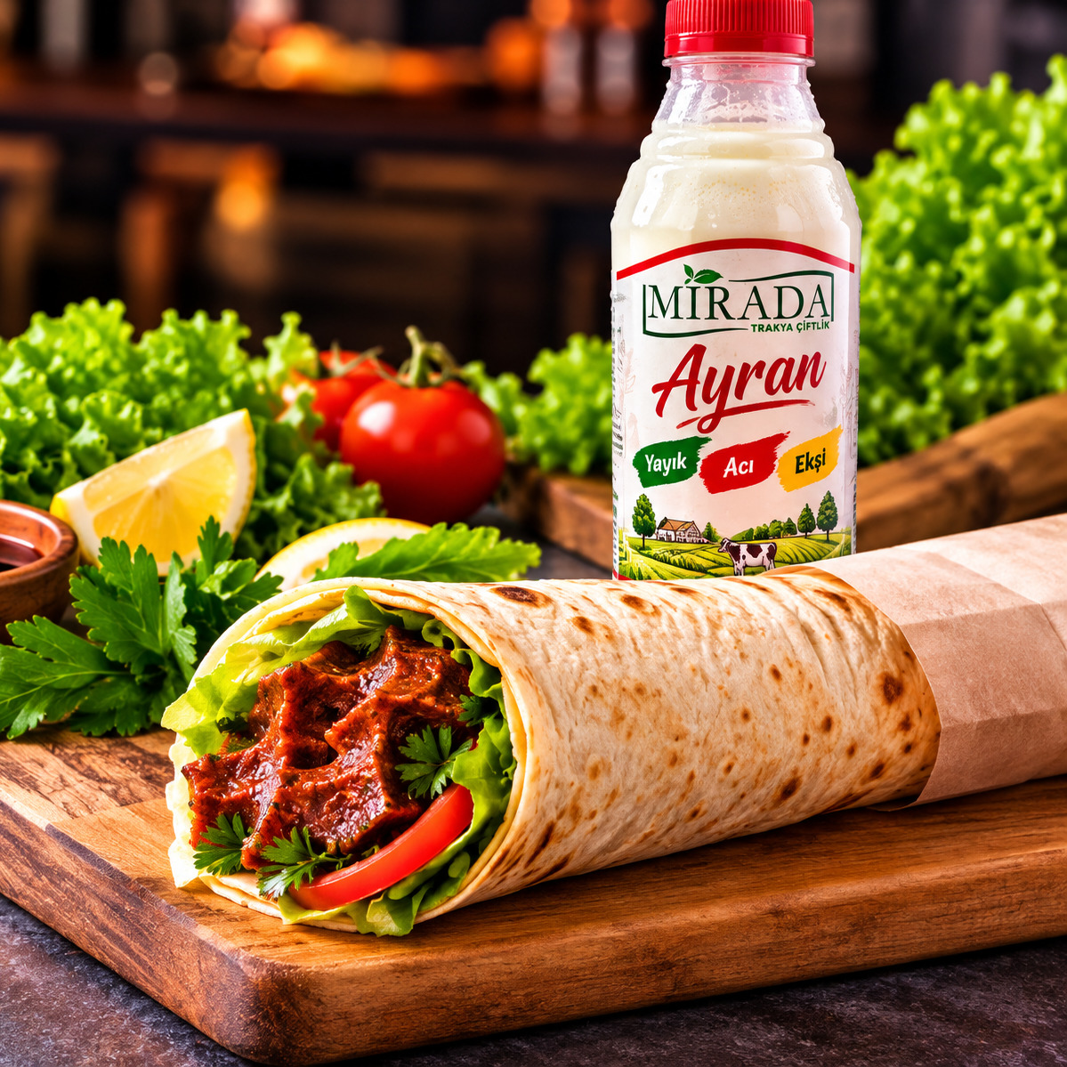 Dürüm + Acı / Ekşi / Yayık Ayran