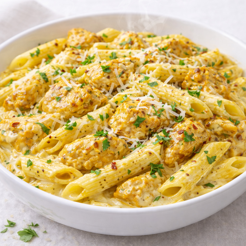 Körili Tavuklu Penne Makarna
