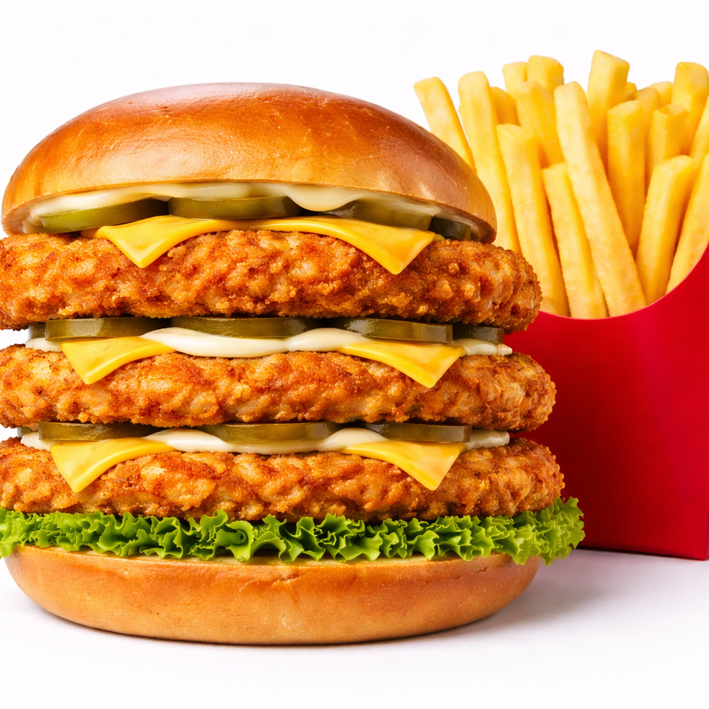 Triple Tavuk Burger