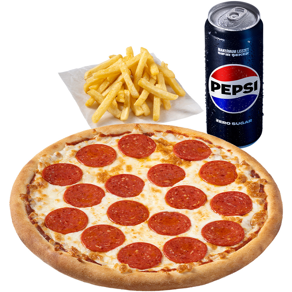Orta Boy Pizza Menü + Patates