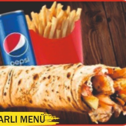 Cheddar Tavuk Dürüm Menü ayranlı