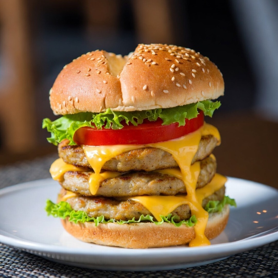 Triple Chedar Chiken Burger