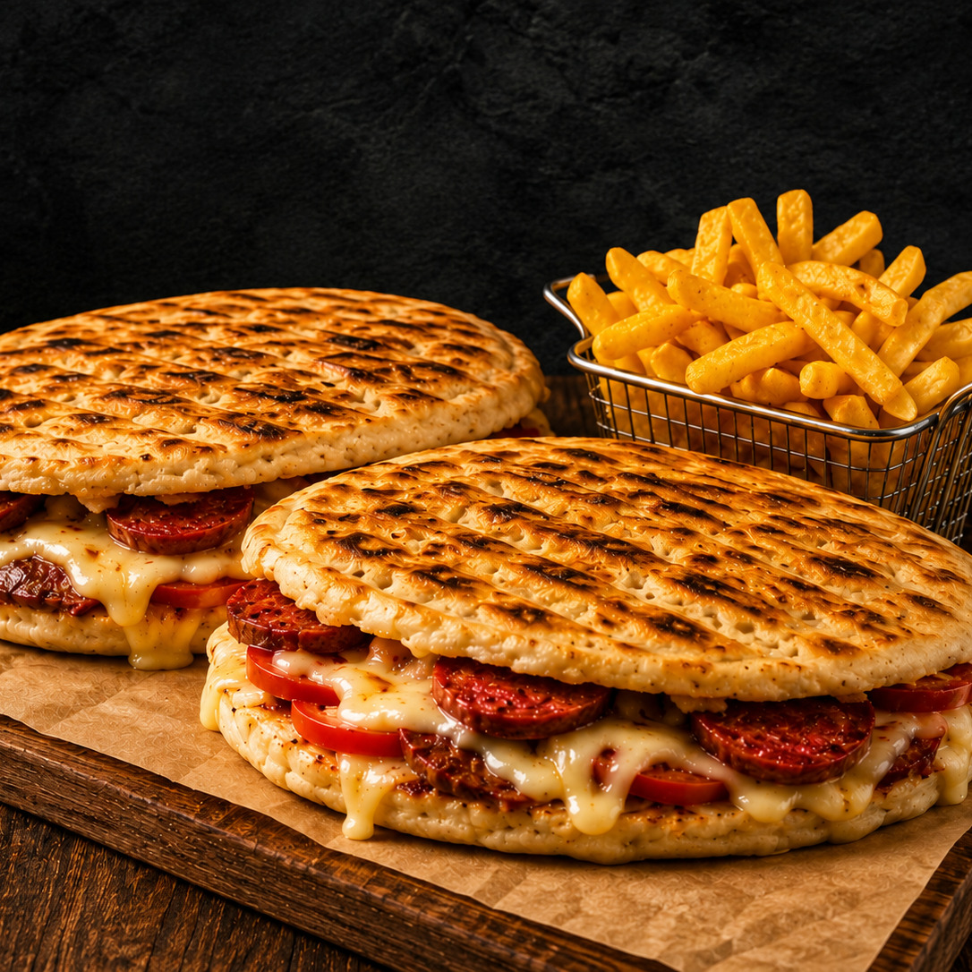 2’li Karışık Bazlama Tost Menü