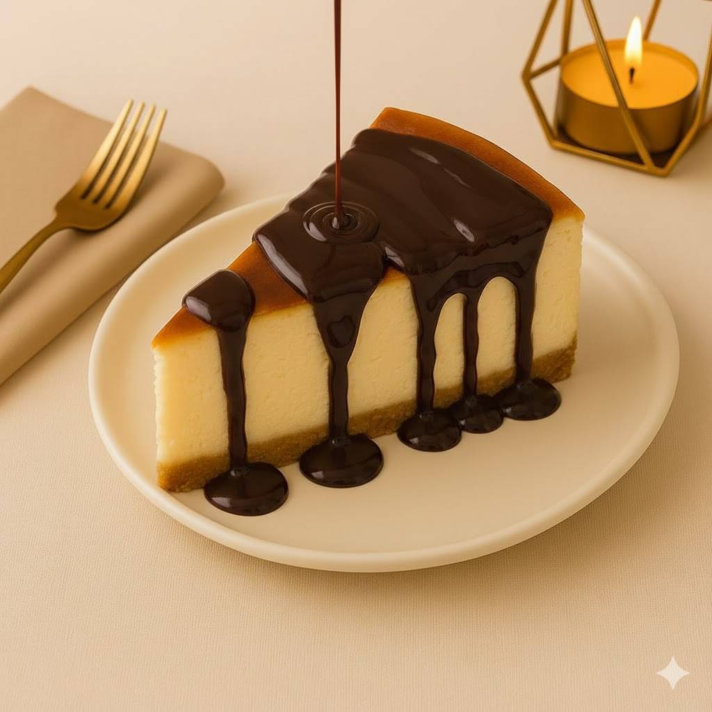 Frambuaz Soslu Sansebastian Cheesecake (Dilim)