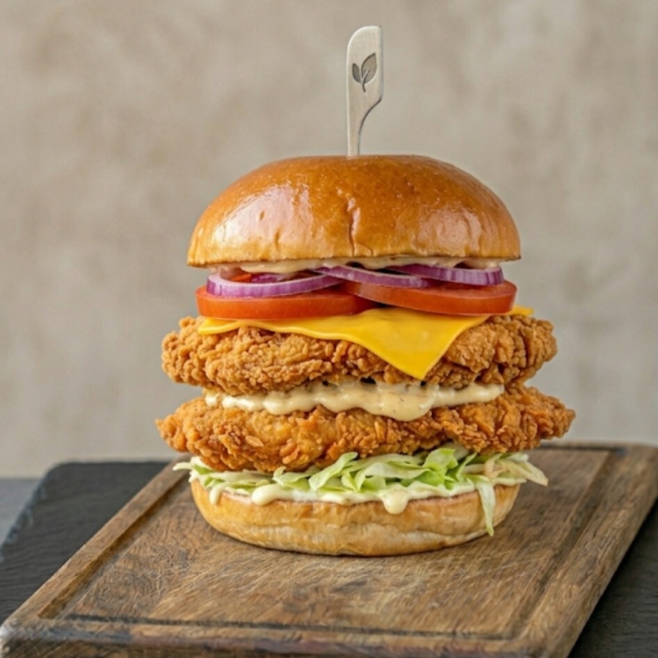Duble Tavuk Burger