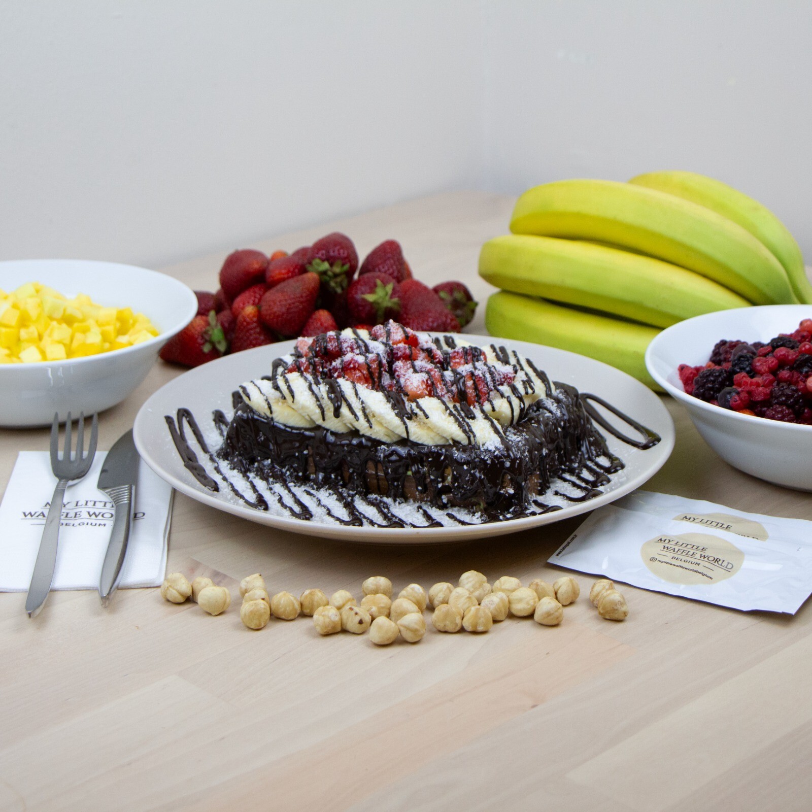 Dark Chocolate Waffle+Coca Cola