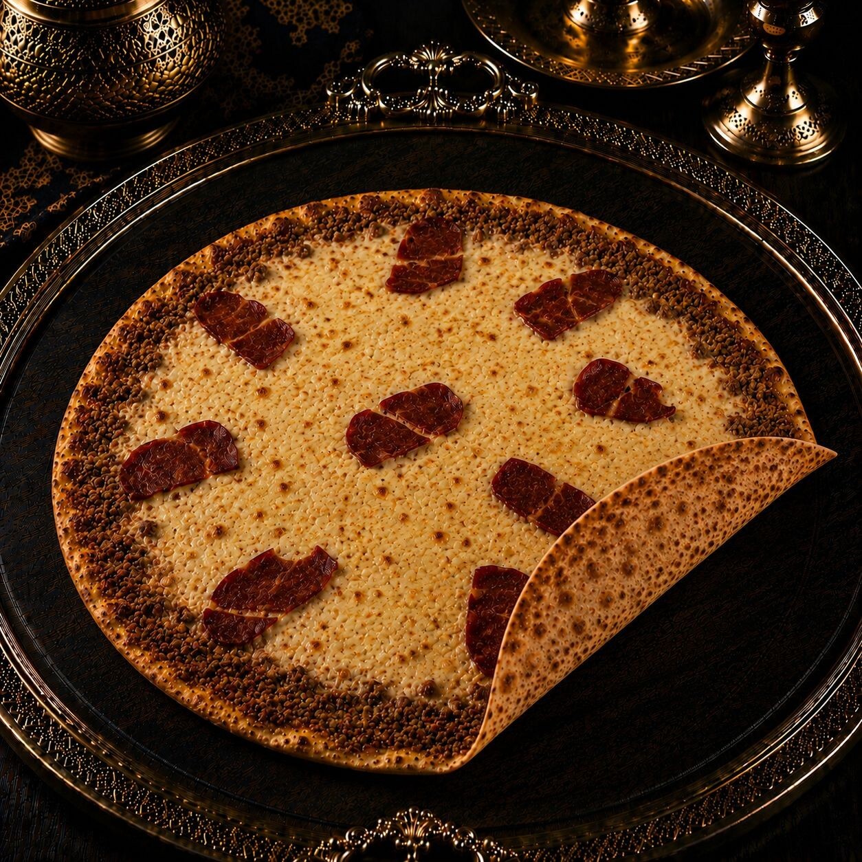 Pastırmalı Kaşarlı Lahmacun