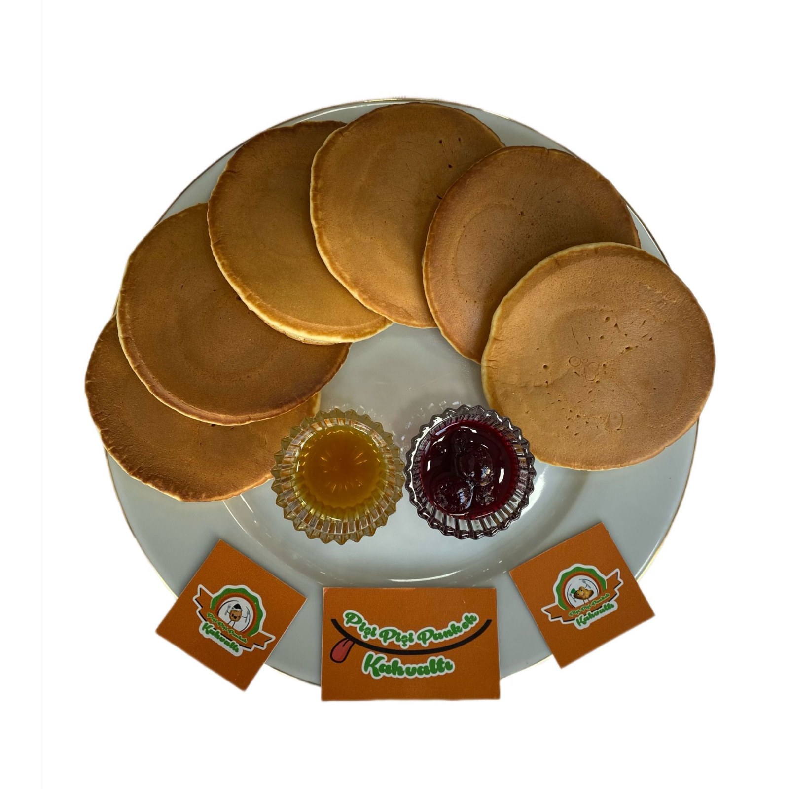 6 adet Pankek + Bal + Reçel