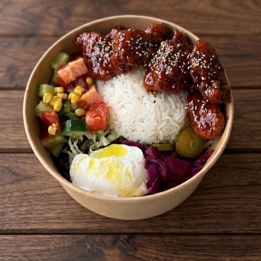 Kore Usulü Çıtır Tavuklu Kase - Bowl