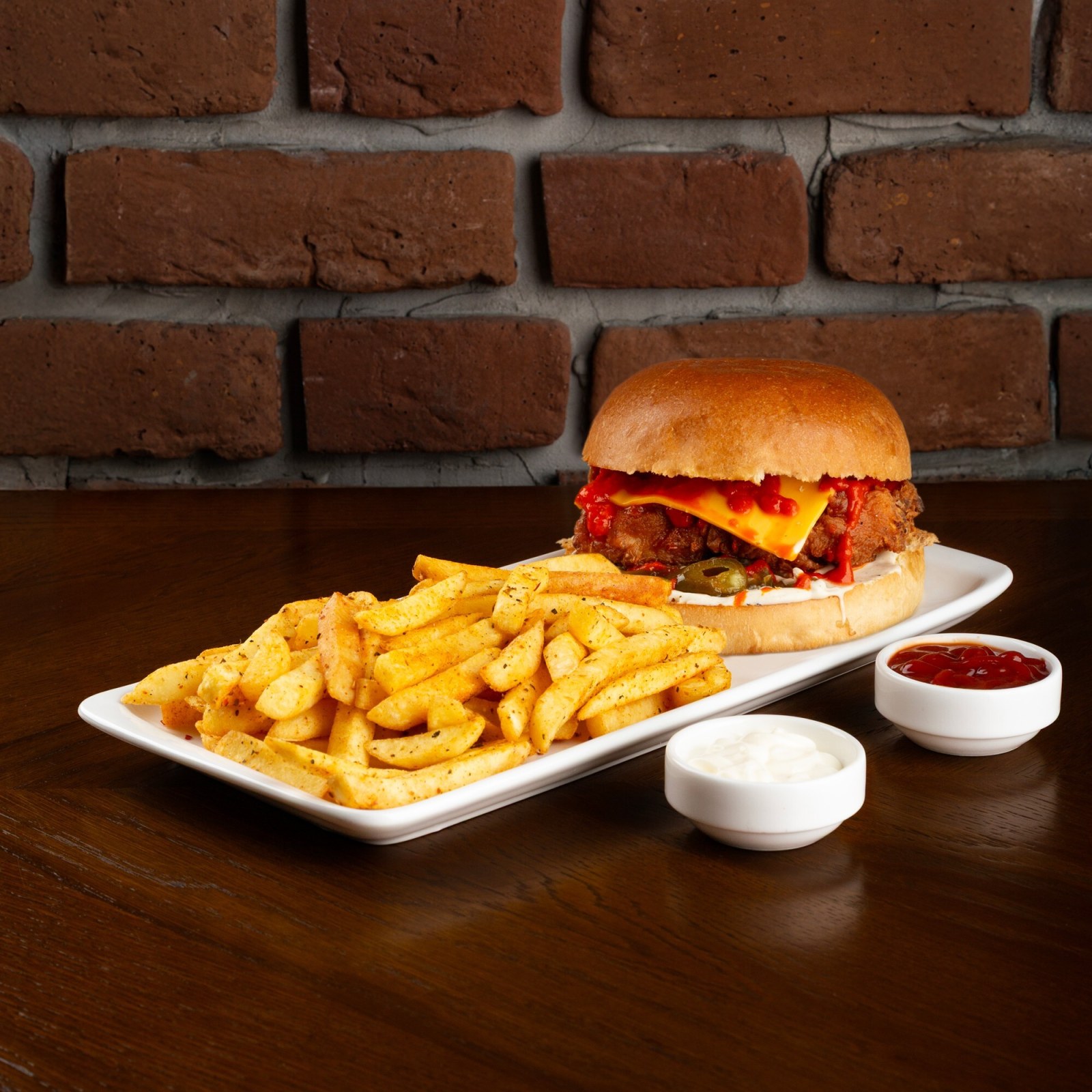 Fire Blaze Fried Chicken Burger