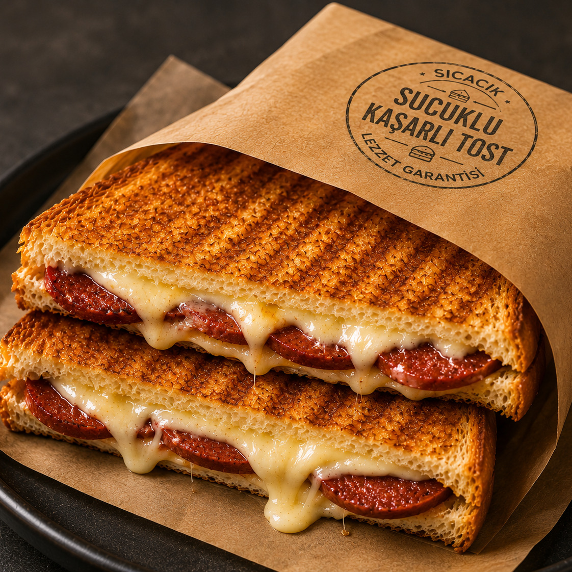 Sucuklu Kaşarlı Tost