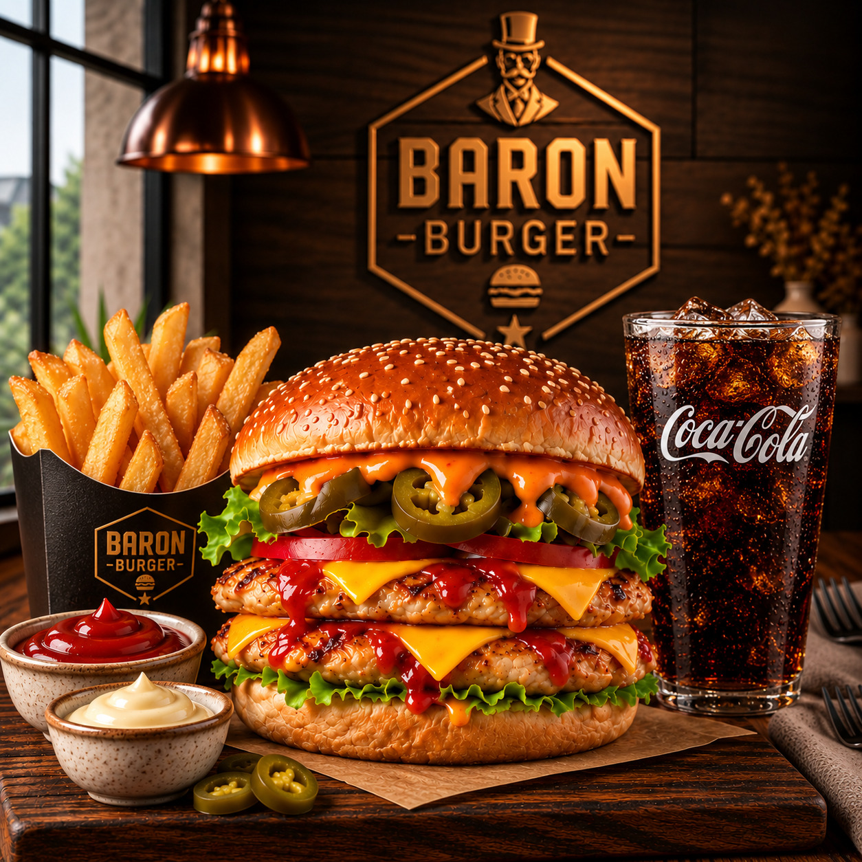 Texas Fire Tavuk Burger Menü