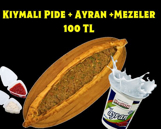 Kıymalı Pide + Ayran (29cl.)