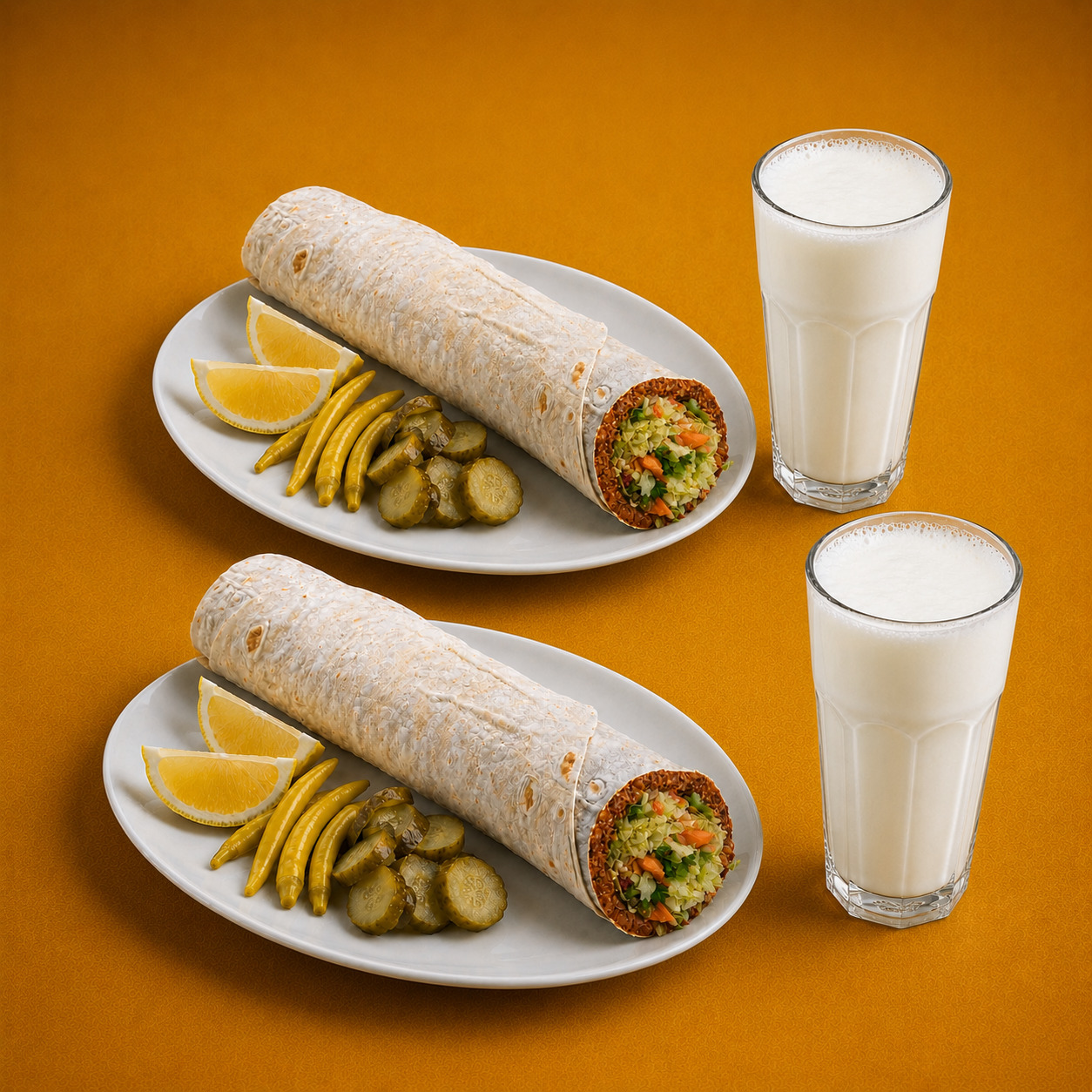 2'li Çiğ Köfte Dürüm Menü