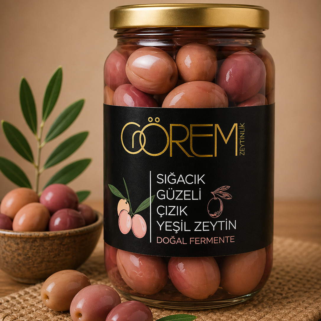 Yeşil Sığacık Güzeli Çizik Zeytin 400G