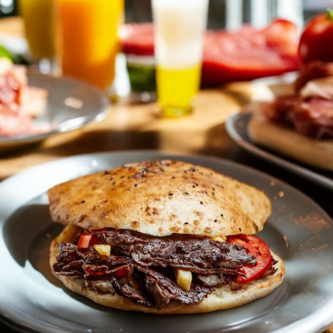 Kajun Sos ile Mix Soslu VIP Tombik Et Döner Special Mix VIP