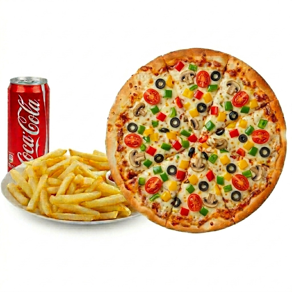 Vejetaryen Pizza Menü (Küçük Boy)