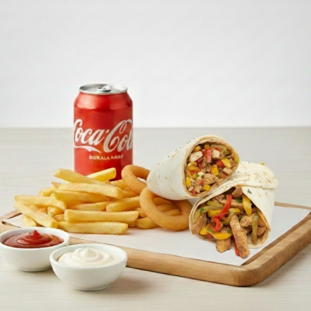 Tavuk Fajita wrap menü