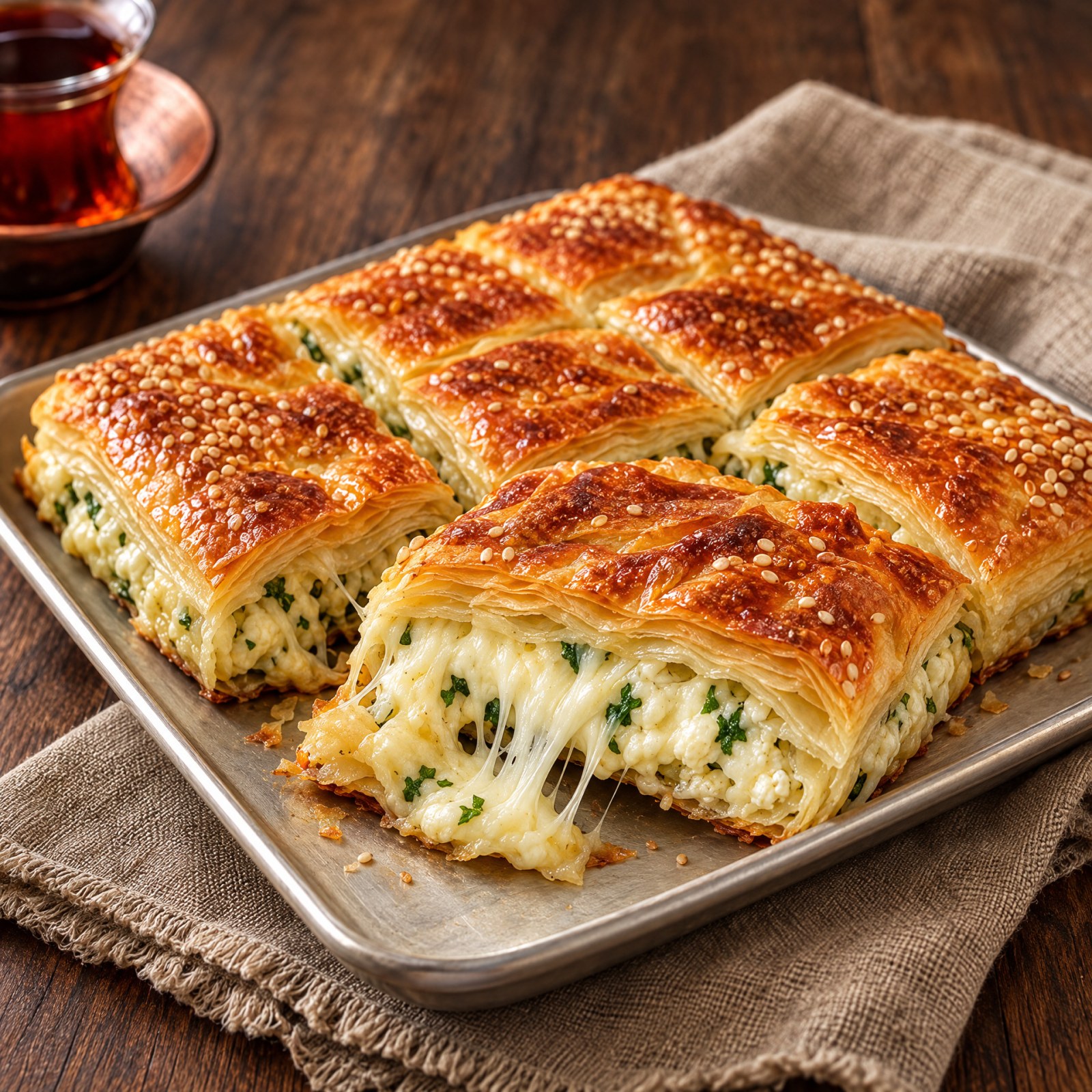Tereyağlı Üç Peynirli Börek (500 gr)