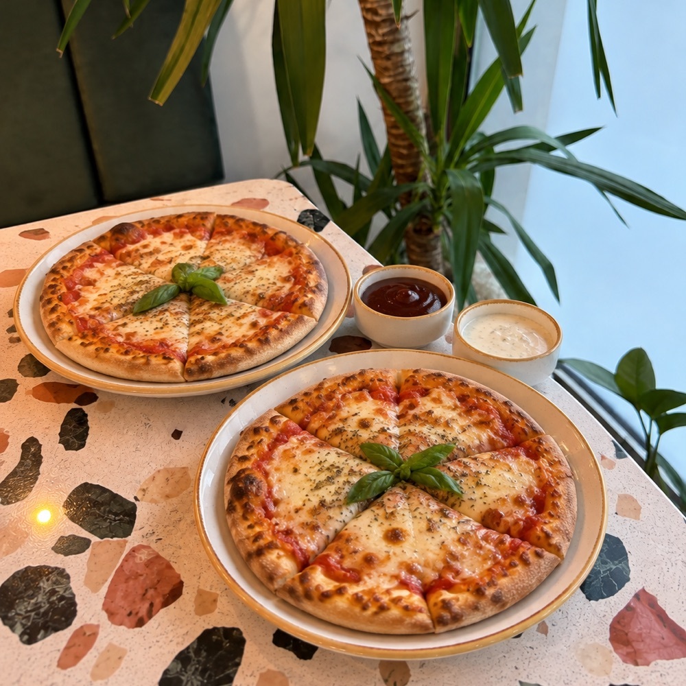 2 Adet Margherita Pizza ( Küçük Boy ) + Barbekü & Ranch Sos