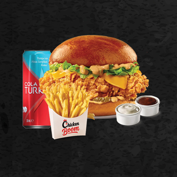 Cheddar Boom Burger Menü