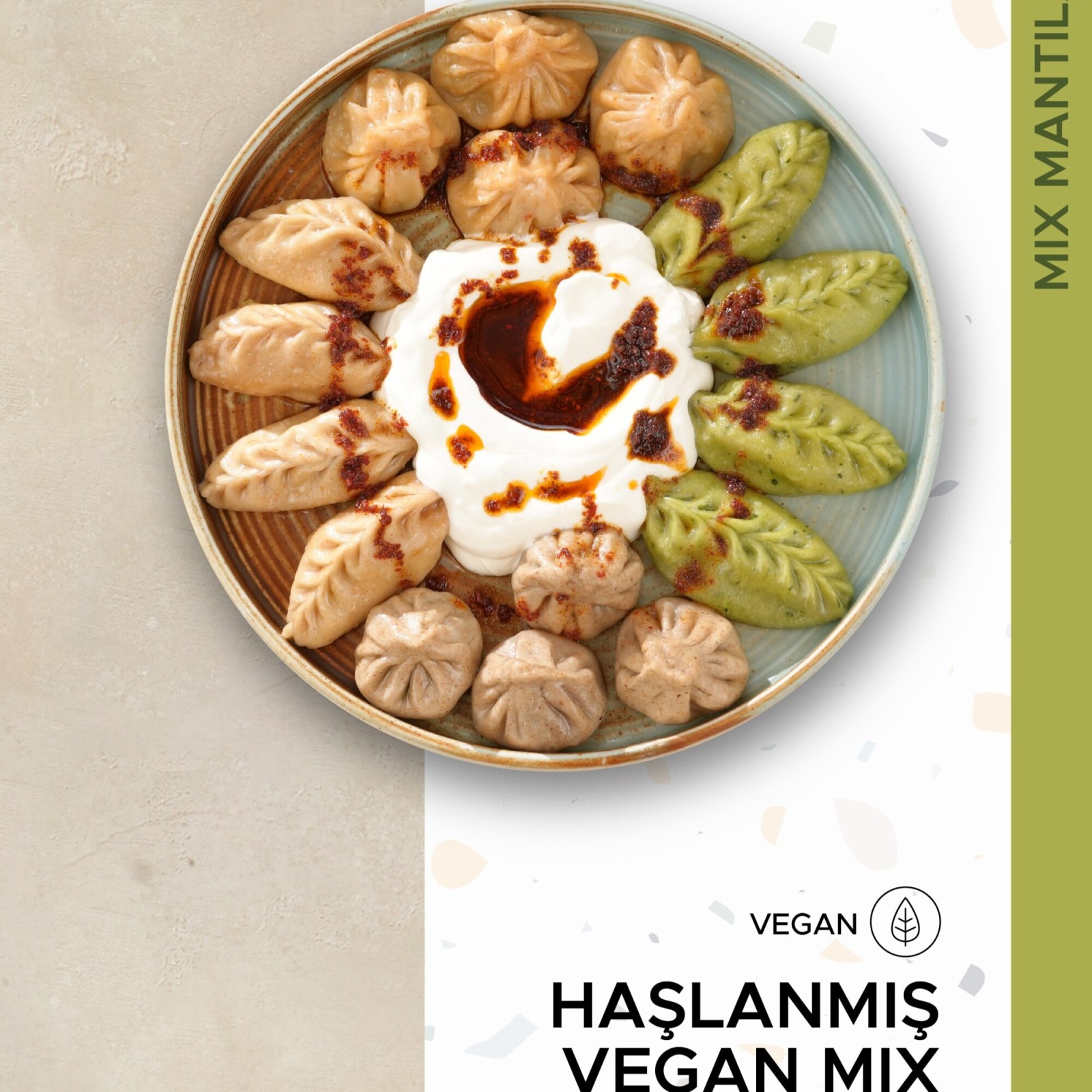 Vegan Haşlanmış Mix Mantı