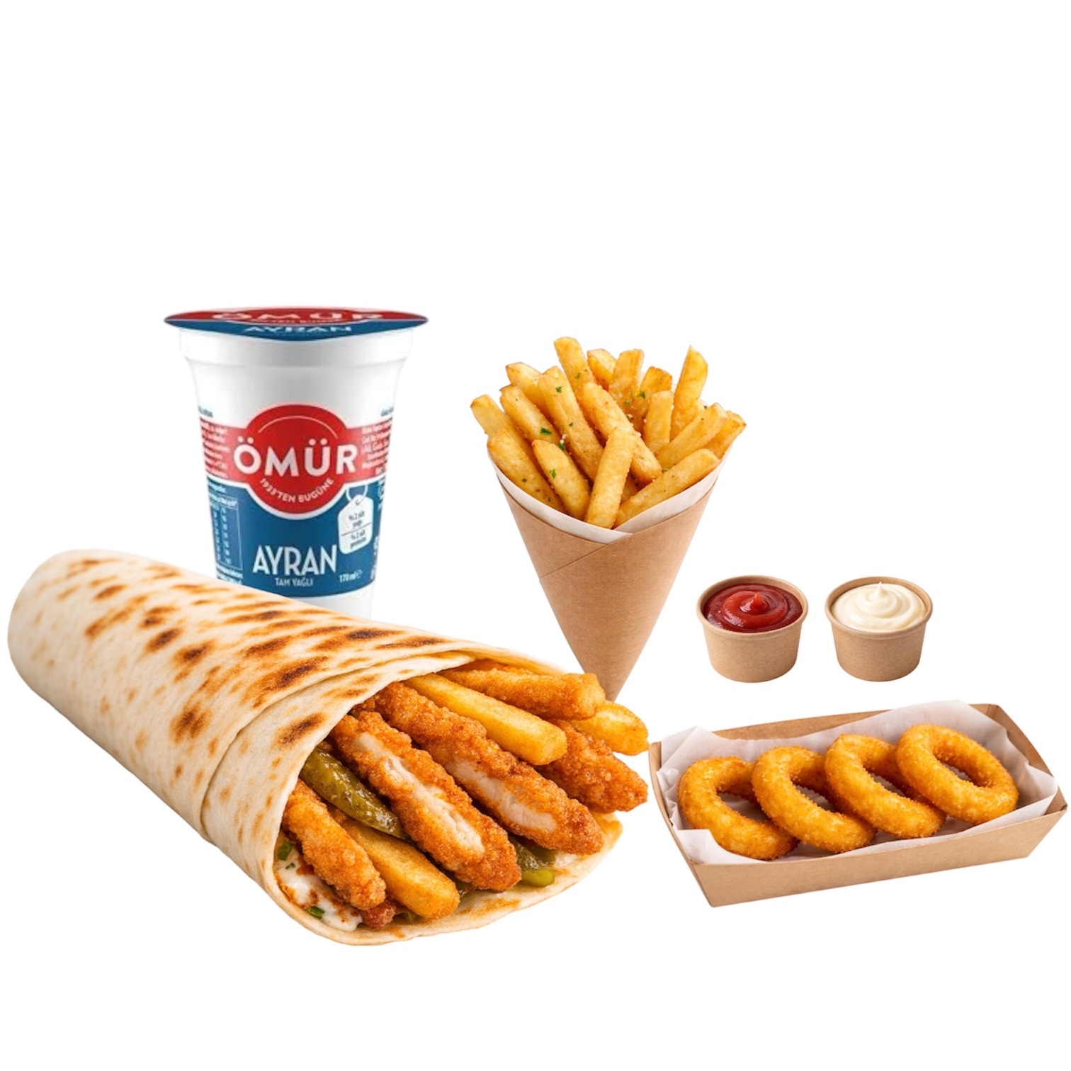 30 cm. Çıtır Chicken Wrap Menü
