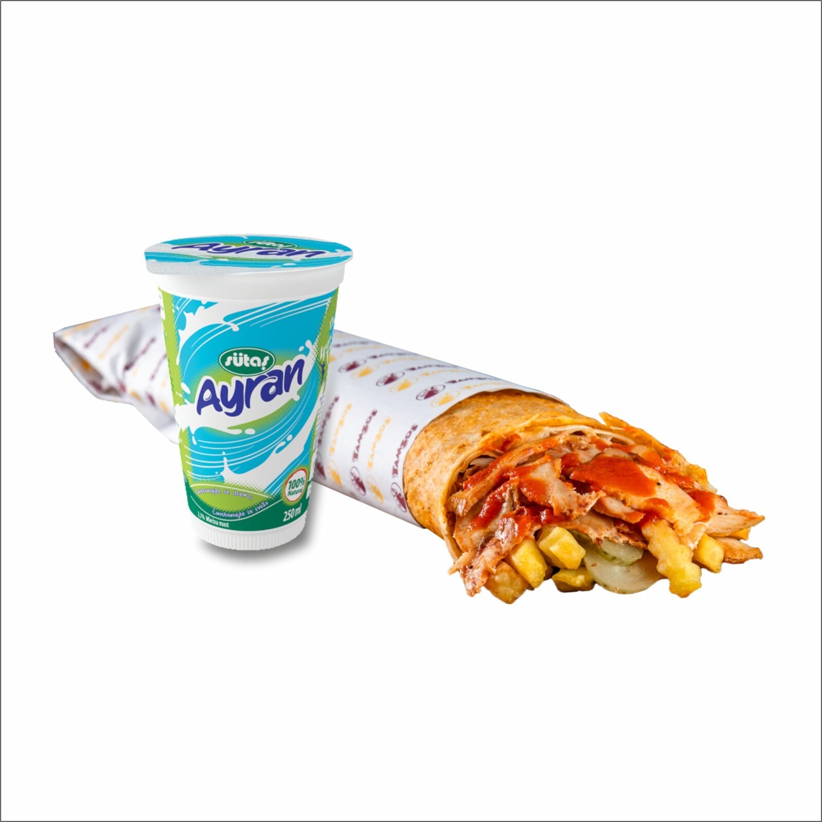 Klasik Tavuk Dürüm + Ayran