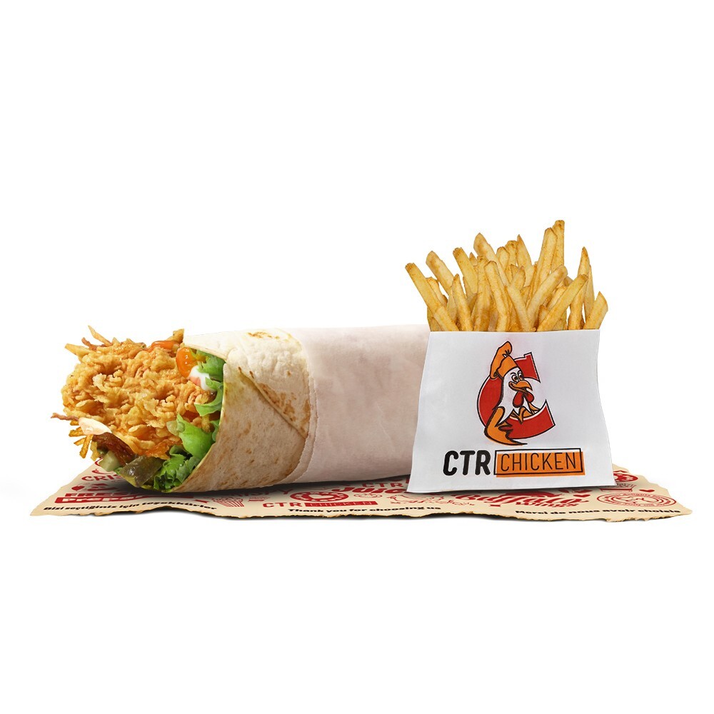 Sarımsaklı Tornado Dürüm + Patates