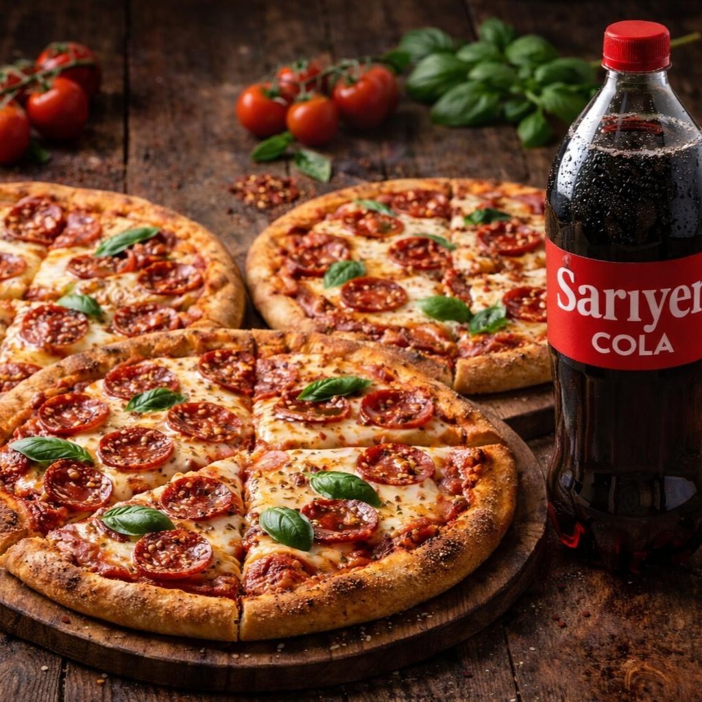 Ekonomik 3'lü Büyük Boy Pizza Menü