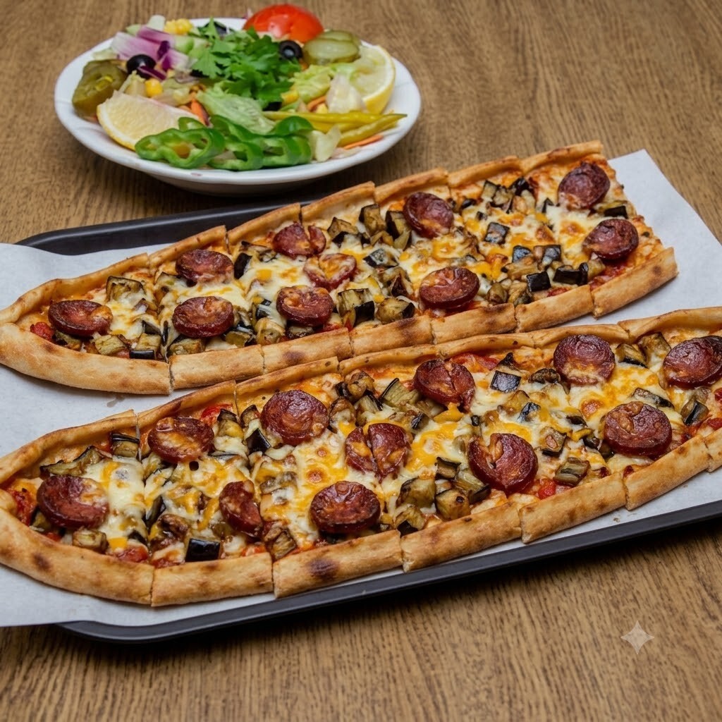 Patlıcanlı Sucuklu Pide