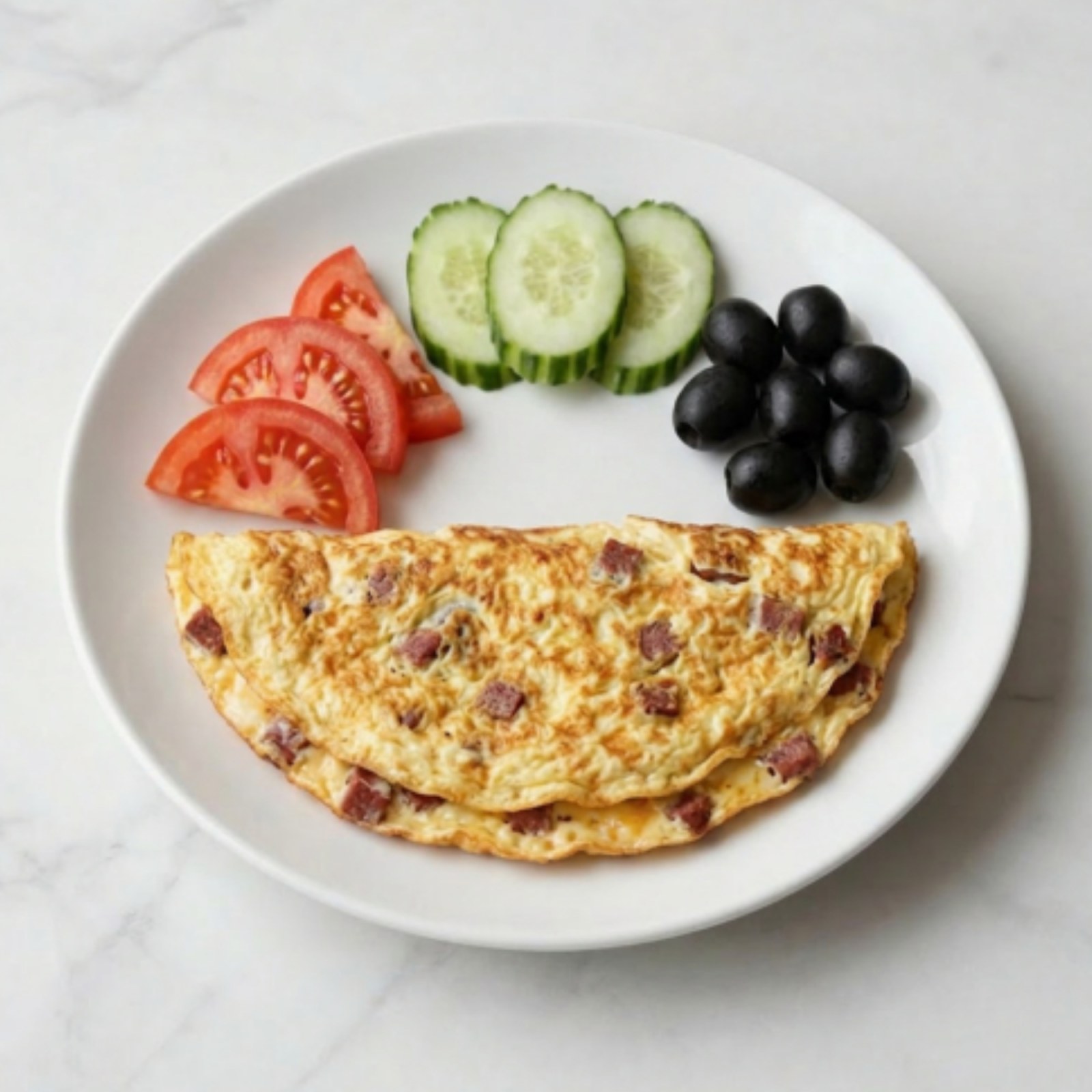 Sucuklu-Kaşarlı Omlet