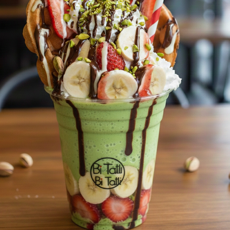 Antep Fıstıklı Bardak Waffle