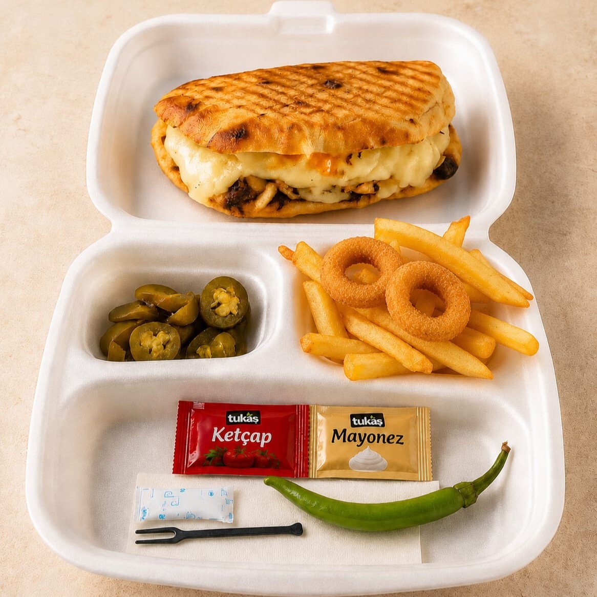 Gobit Ekmek Arası Kavurmalı Tost